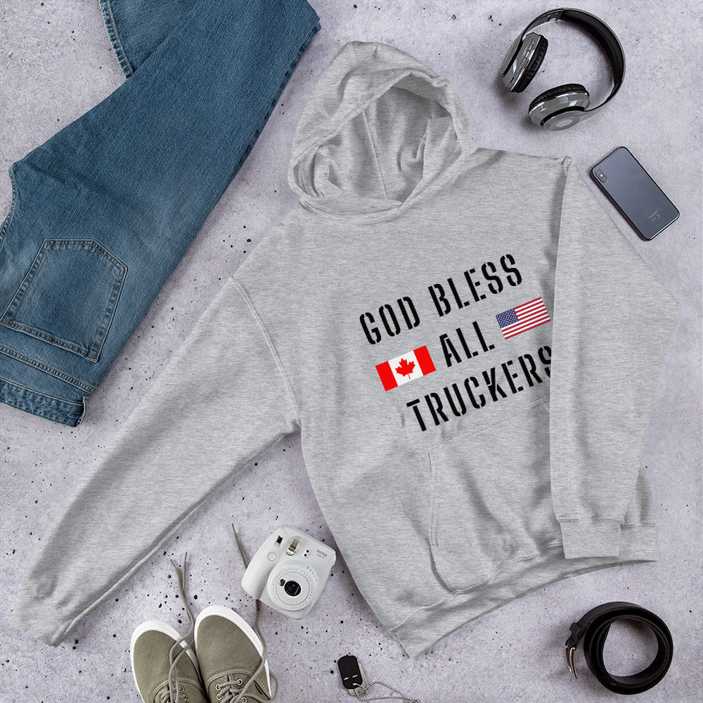 God Bless All Truckers Unisex Hoodie
